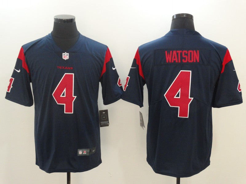 Men's Houston Texans Deshaun Watson #4 Navy Game Jersey1 football jersey product view 1