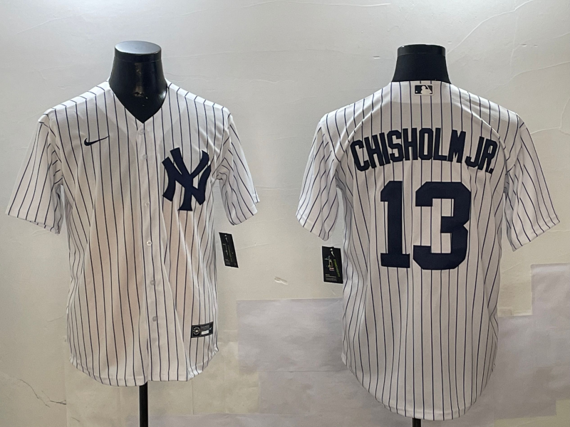 Men's New York Yankees Jazz Chisholm Jr. #13 White Home Limited Player Jersey1 baseball jersey product view 1