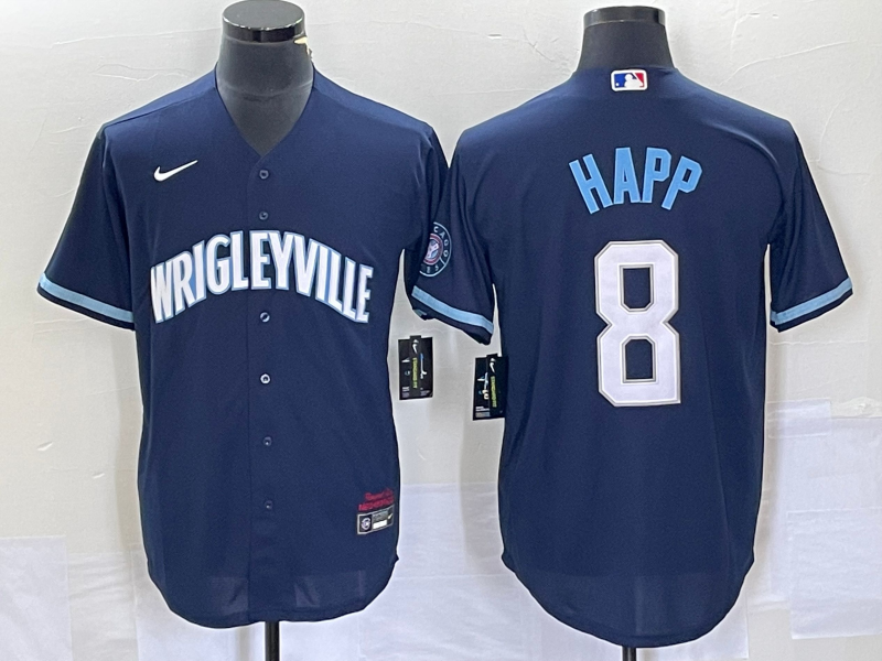 Men's Chicago Cubs Andre Dawson #8 Navy City Connect Replica Jersey1 baseball jersey product view 1