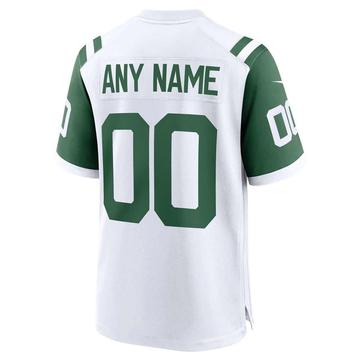 New York Jets Nike Classic Alternate Custom Replica Jersey - White football jersey product view 3