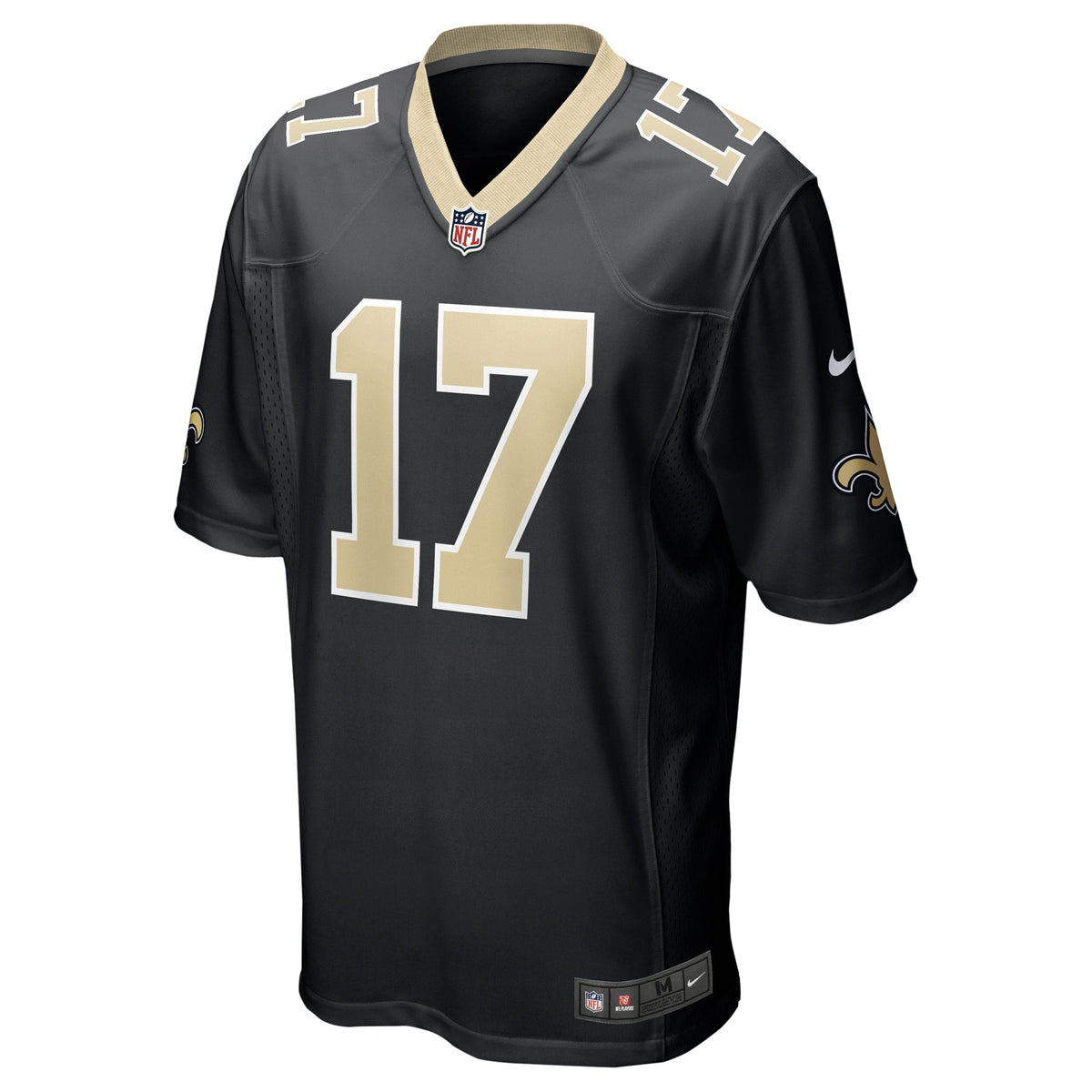 A.T. Perry New Orleans Saints Nike Team Game Jersey - Black football jersey product view 2