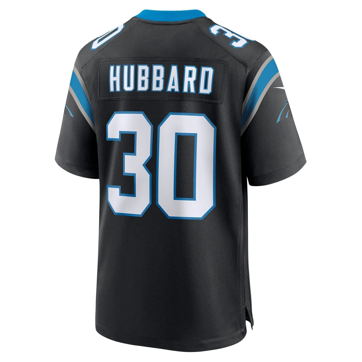 Chuba Hubbard Carolina Panthers Nike Team Game Jersey - Black football jersey product view 3