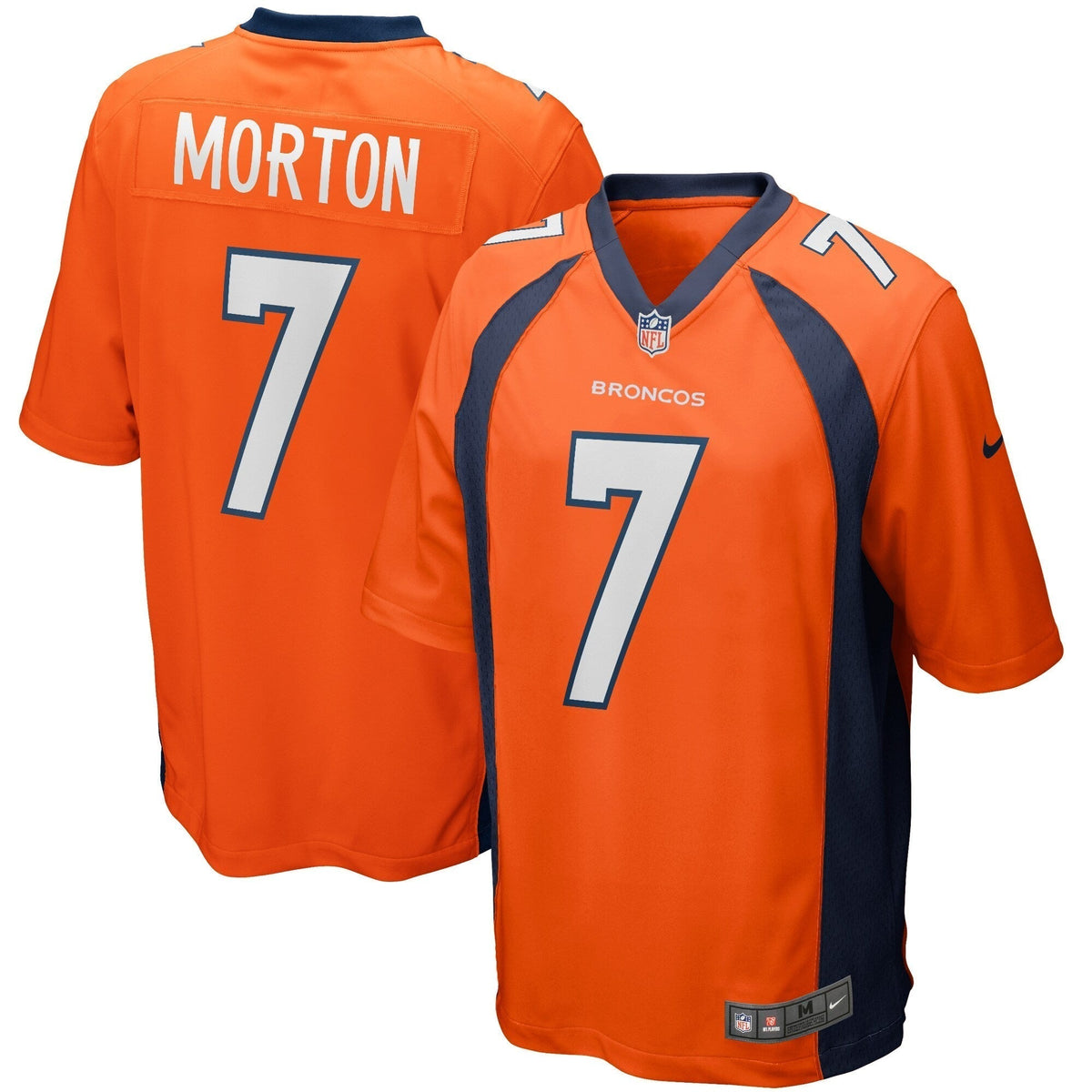 Craig Morton Denver Broncos Nike Game Retired Jersey - Orange football jersey product view 1