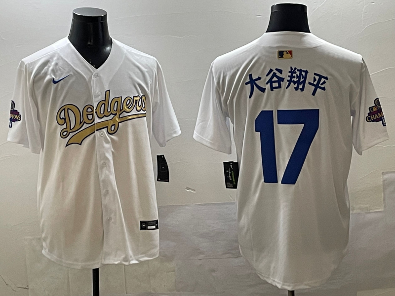 Men's Los Angeles Dodgers Shohei Ohtani White Alternate Team Jersey1 baseball jersey product view 1
