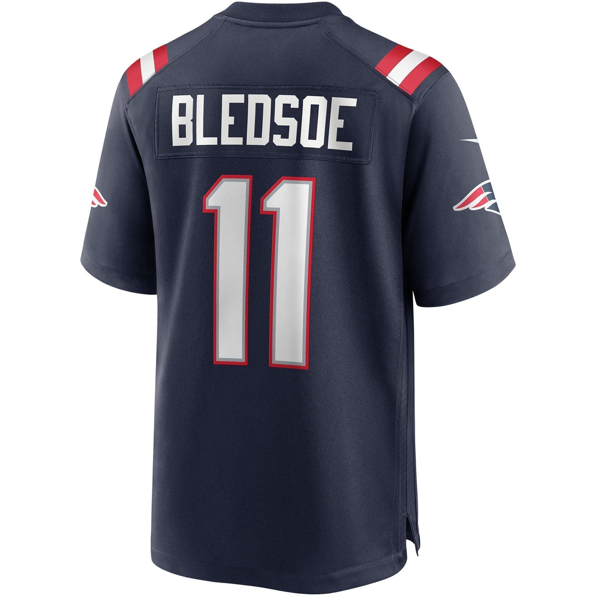 Drew Bledsoe New England Patriots Nike Game Retired Jersey - Navy football jersey product view 3