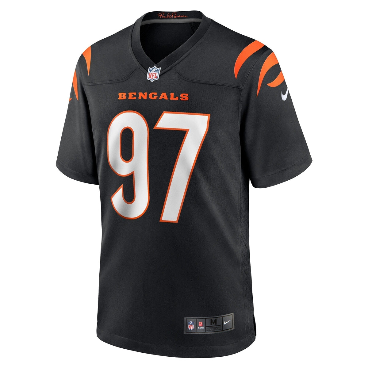 Jay Tufele Cincinnati Bengals Nike Game Jersey - Black football jersey product view 2