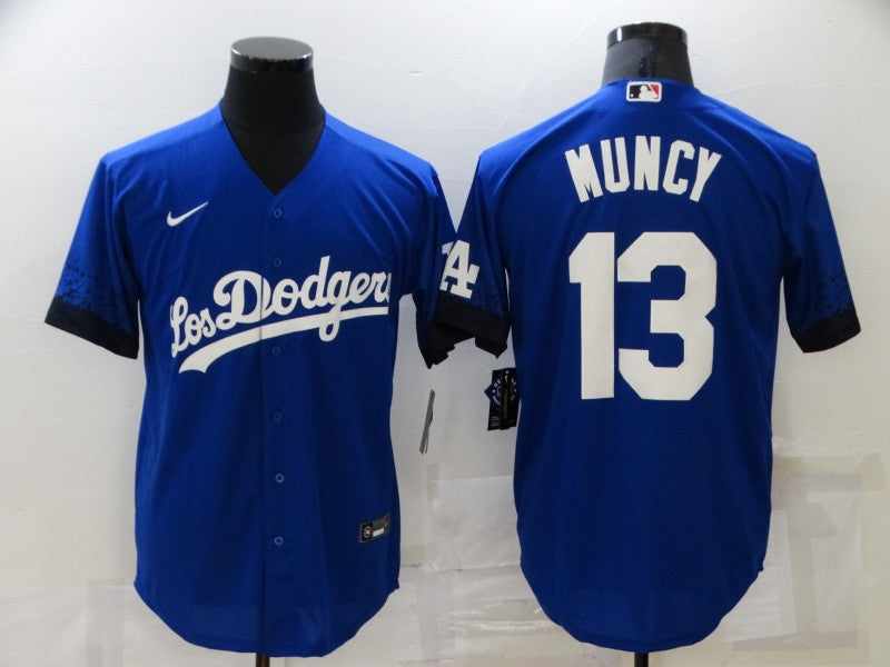Men's Los Angeles Dodgers Max Muncy #13 Blue Stitched Jersey1 baseball jersey product view 1