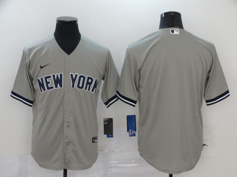 Men's New York Yankees Gray Replica Blank Jersey1 baseball jersey product view 1