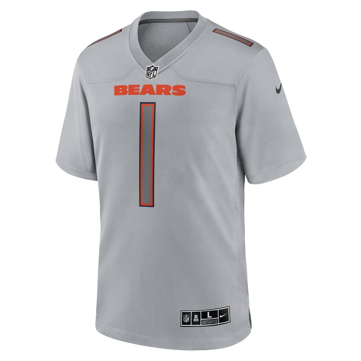 Justin Fields Chicago Bears Nike Atmosphere Fashion Game Jersey - Gray football jersey product view 2