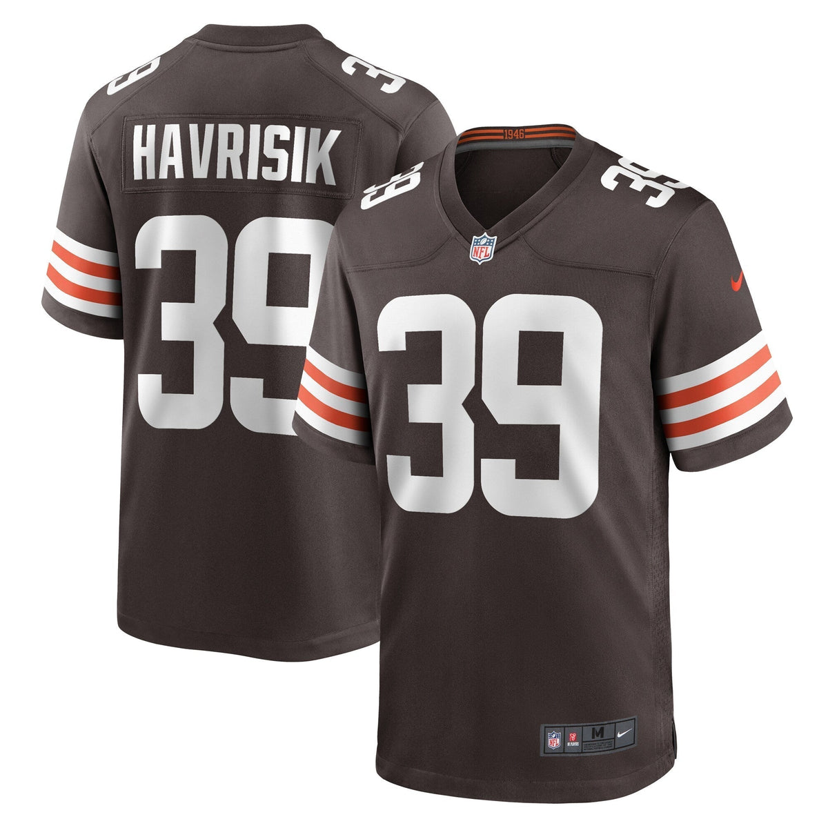 Lucas Havrisik Cleveland Browns Nike Team Game Jersey - Brown football jersey product view 1