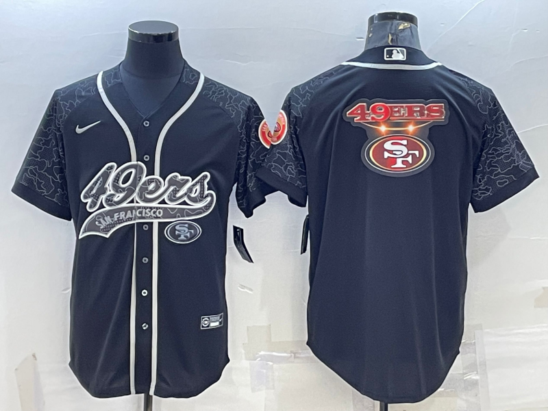 Men's San Francisco 49ers Black Retired Player RFLCTV Limited Jersey1 football jersey product view 1