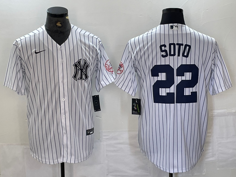 Men's New York Yankees Juan Soto #22 White Limited Player Jersey1 baseball jersey product view 1
