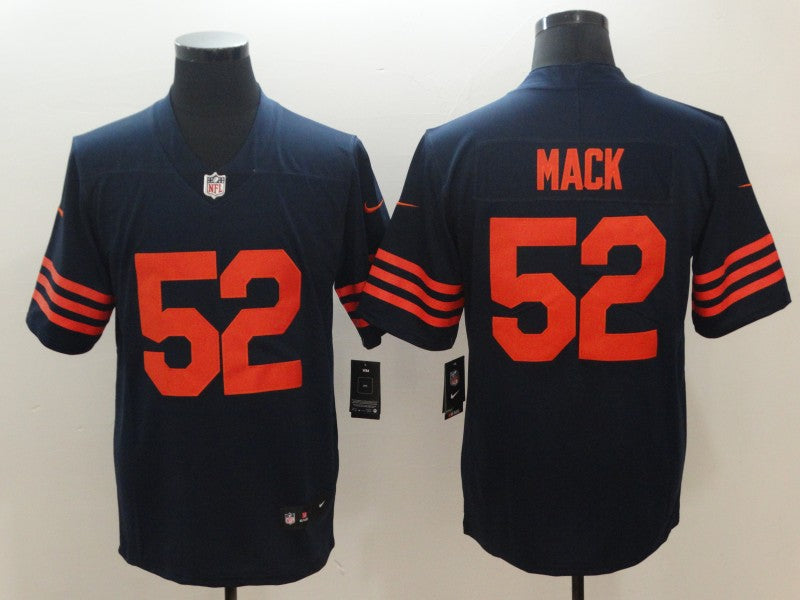 Men's Chicago Bears Khalil Mack #52 Navy Game Player Jersey1 football jersey product view 1