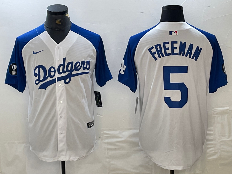 Men's Los Angeles Dodgers Freddie Freeman #5 White Limited Jersey1 baseball jersey product view 1