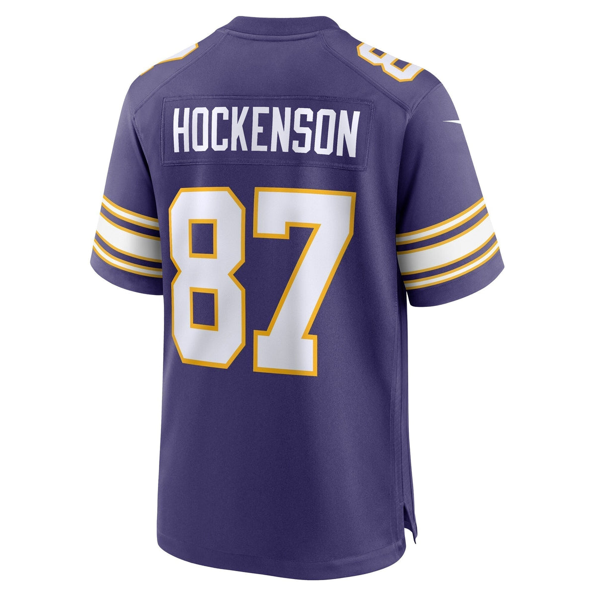 T.J. Hockenson Minnesota Vikings Nike Classic Game Jersey - Purple football jersey product view 3
