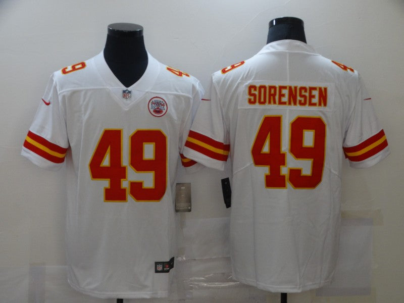 Men's Kansas City Chiefs Daniel Sorensen #49 White Game Jersey1 football jersey product view 1