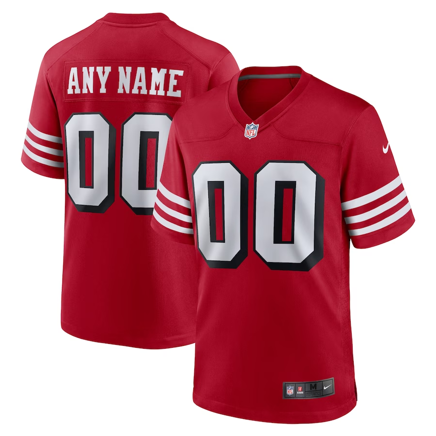 Custom San Francisco 49ers Scarlet Alternate Game Jersey1 football jersey product view 1