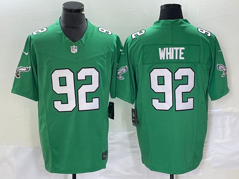 Men's Philadelphia Eagles Reggie White #92 Kelly Green Game Jersey1 football jersey product view 1