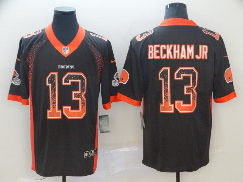 Men's Cleveland Browns Odell Beckham Jr. #13 Brown Player Jersey1 football jersey product view 1