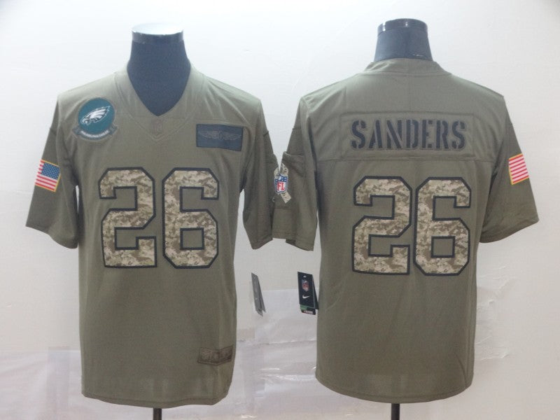 Men's Philadelphia Eagles Miles Sanders #26 Brown Game Player Jersey1 football jersey product view 1