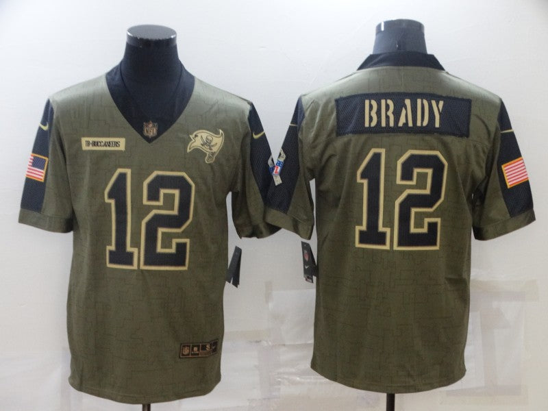 Men's Tampa Bay Buccaneers Tom Brady #12 Brown Game Player Jersey1 football jersey product view 1