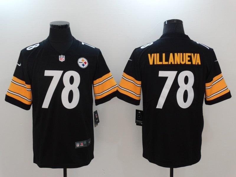 Men's Pittsburgh Steelers Alejandro Villanueva #78 Black Game Jersey1 football jersey product view 1