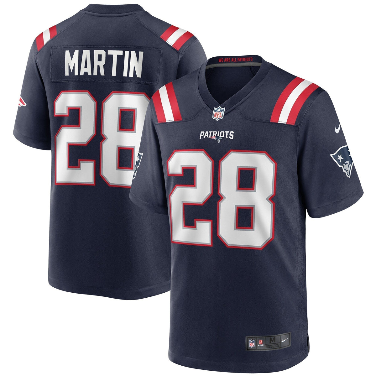 Curtis Martin New England Patriots Nike Game Retired Jersey - Navy football jersey product view 1