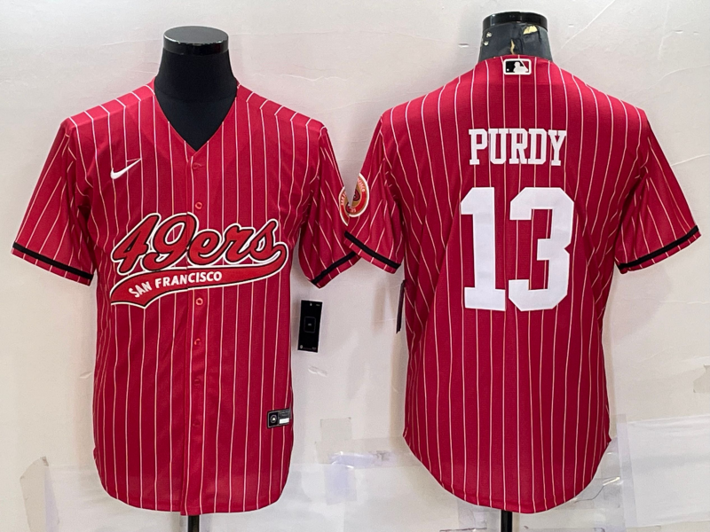 Men's San Francisco 49ers Brock Purdy #13 Red Player Jersey1 Joint Edition football jersey product view 1