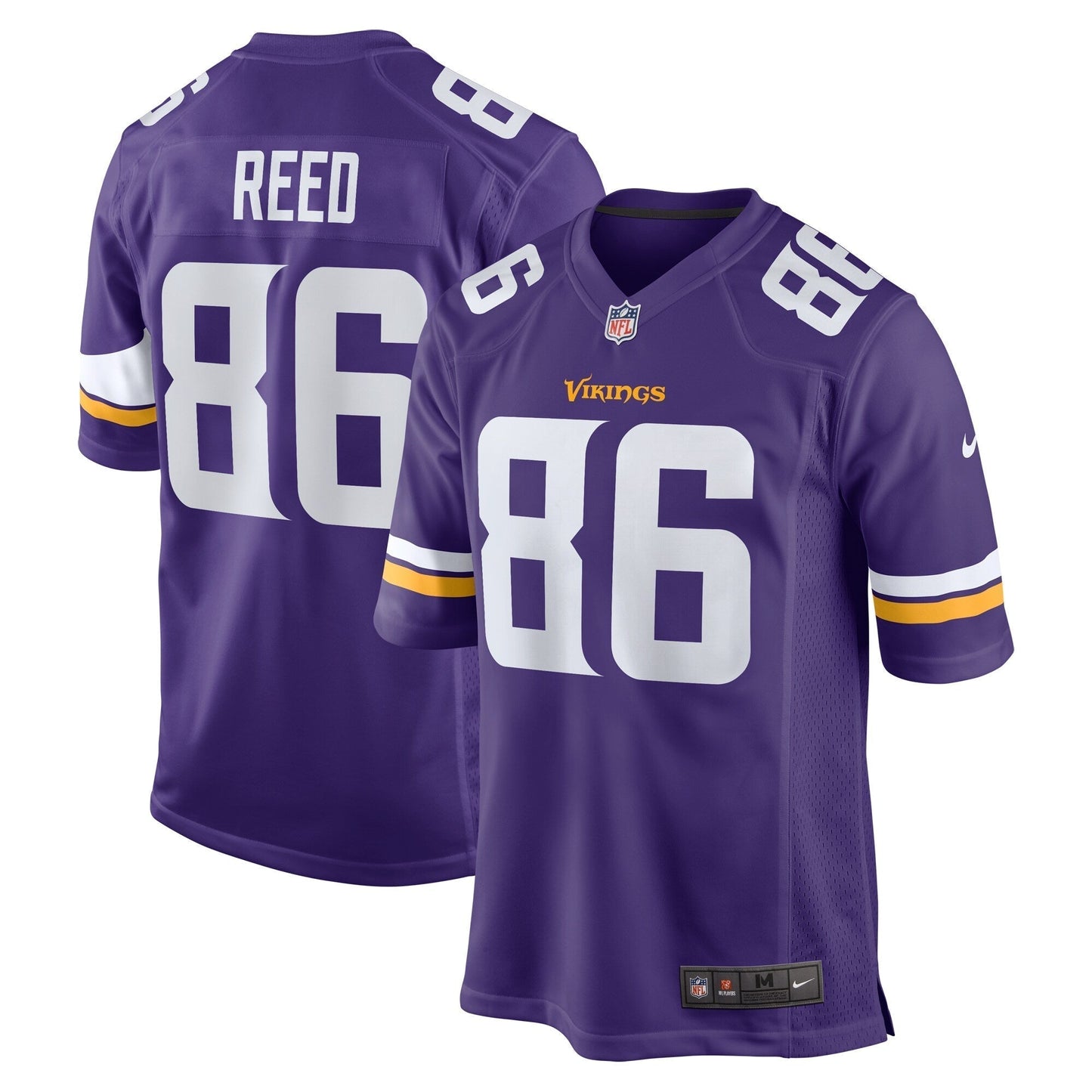 Jake Reed Minnesota Vikings Nike Retired Game Jersey - Purple football jersey product view 1