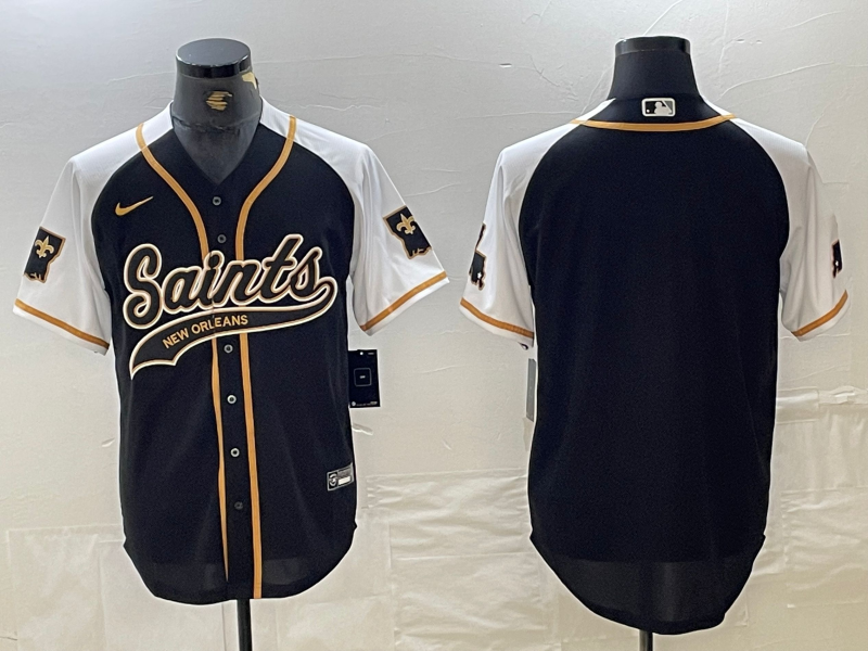 Men's New Orleans Saints Black Blank Game Jersey1 football jersey product view 1