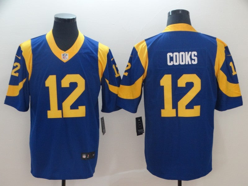 Men's Los Angeles Rams Brandin Cooks #12 Blue Game Jersey1 football jersey product view 1
