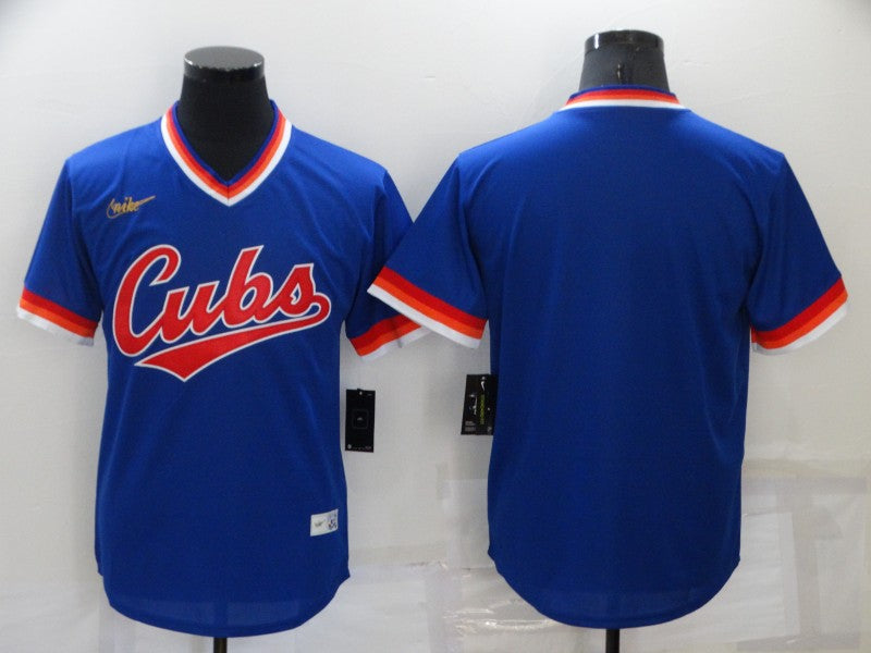 Men's Chicago Cubs Blue Blank Replica Jersey1 baseball jersey product view 1