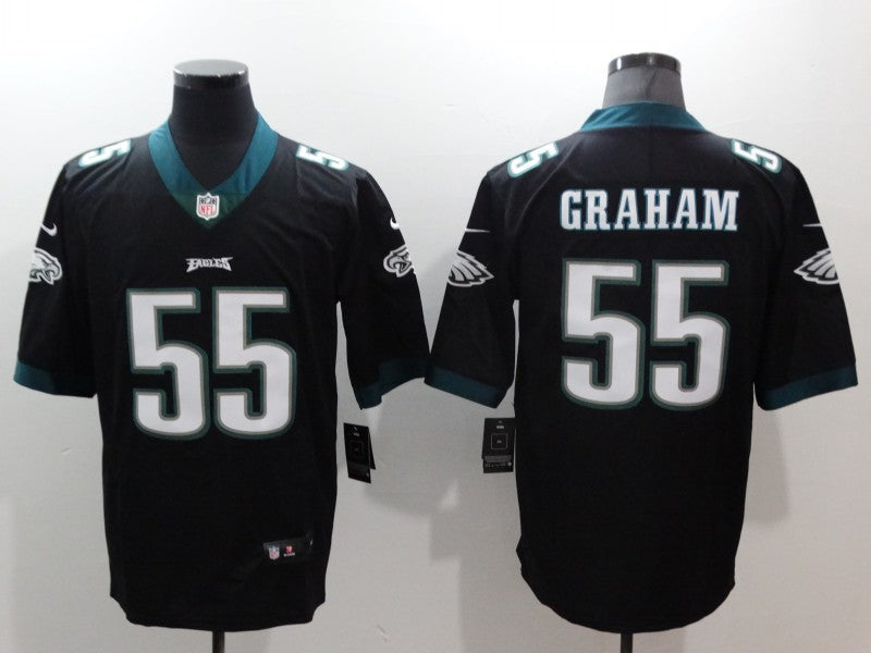 Men's Philadelphia Eagles Brandon Graham #55 Black Game Jersey1 football jersey product view 1