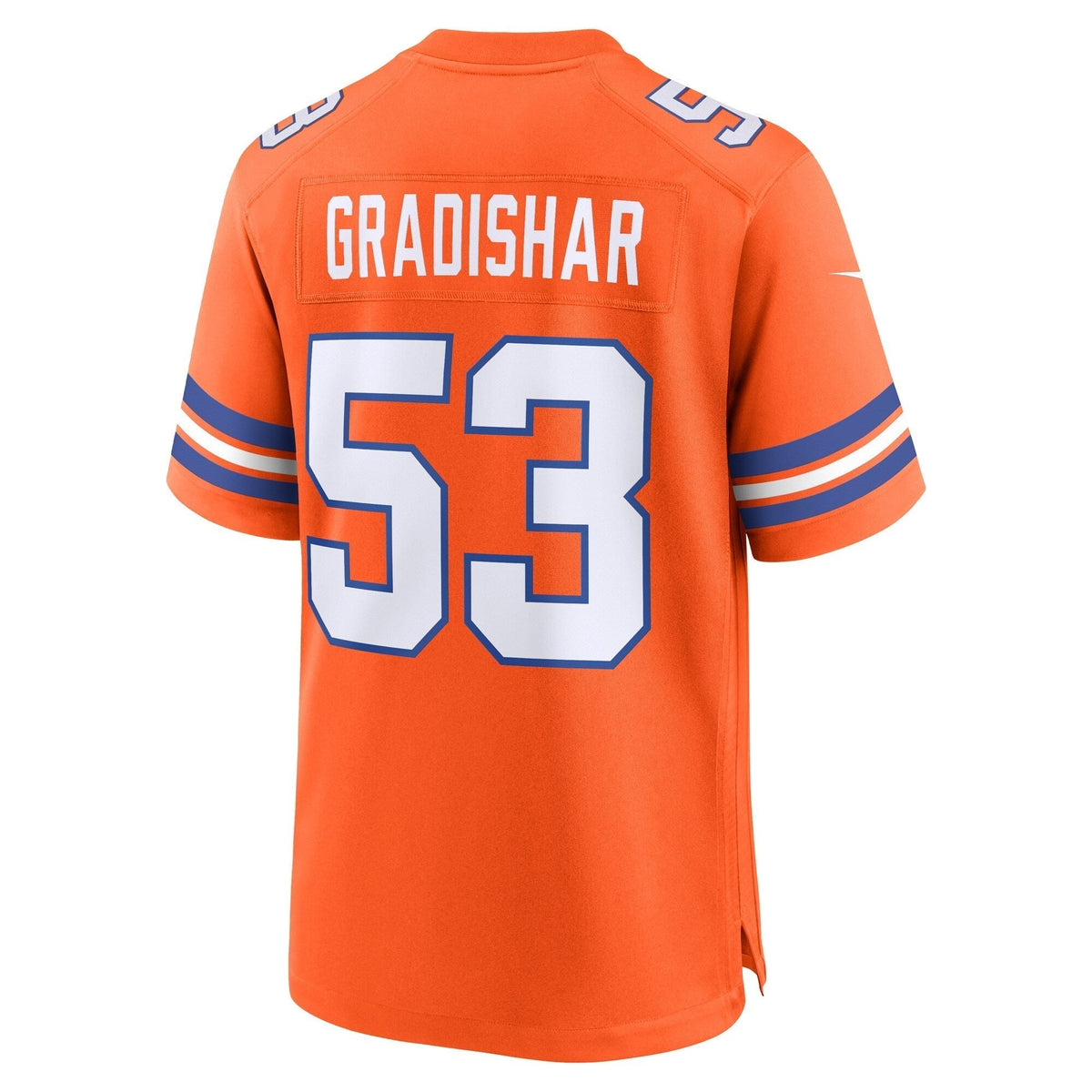 Randy Gradishar Denver Broncos Nike Mile High Collection 1977 Throwback Retired Game Jersey - Orange football jersey product view 3