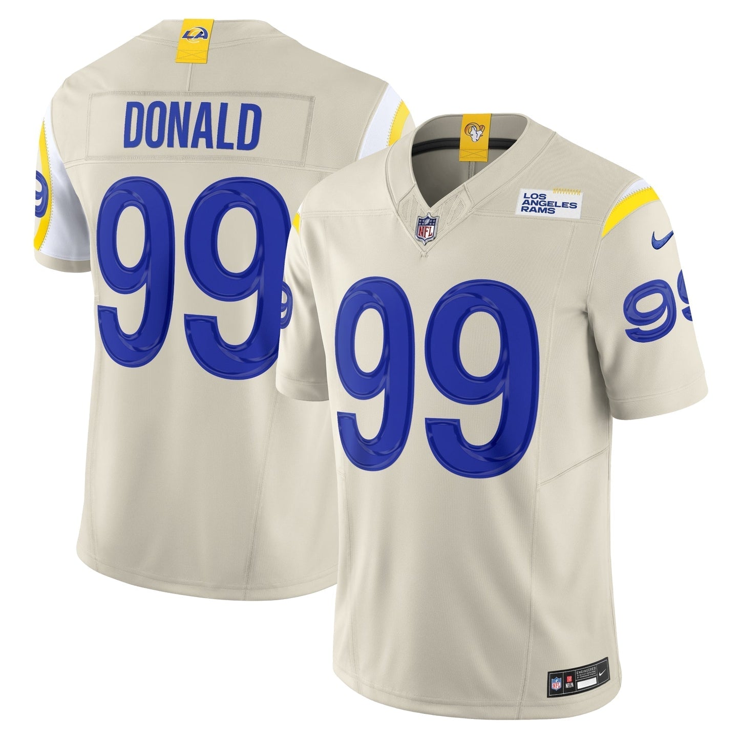 Aaron Donald Los Angeles Rams Nike Alternate Vapor F.U.S.E. Limited Jersey - Bone football jersey product view 1