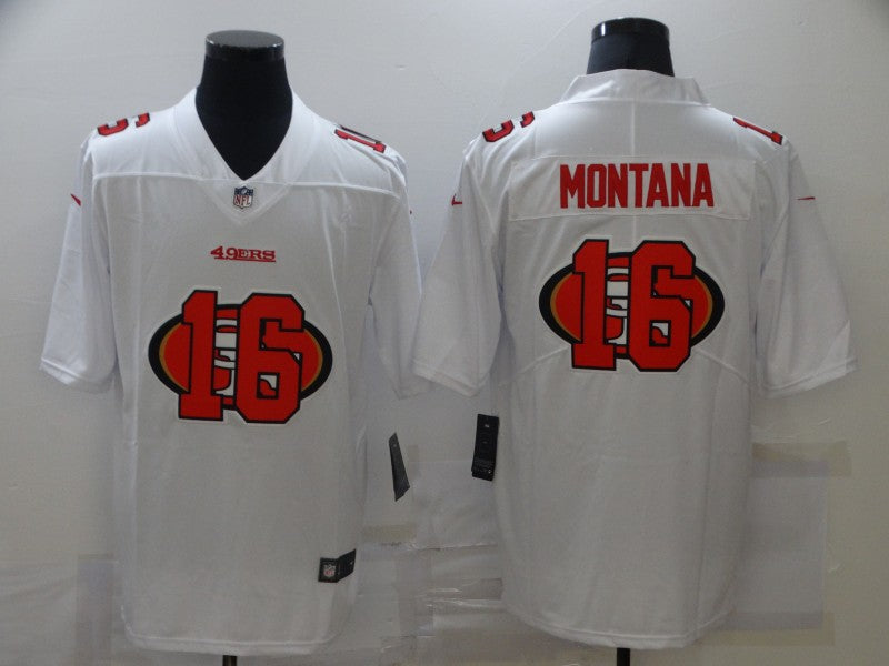 Men's San Francisco 49ers Joe Montana #16 White Alternate Game Jersey1 football jersey product view 1