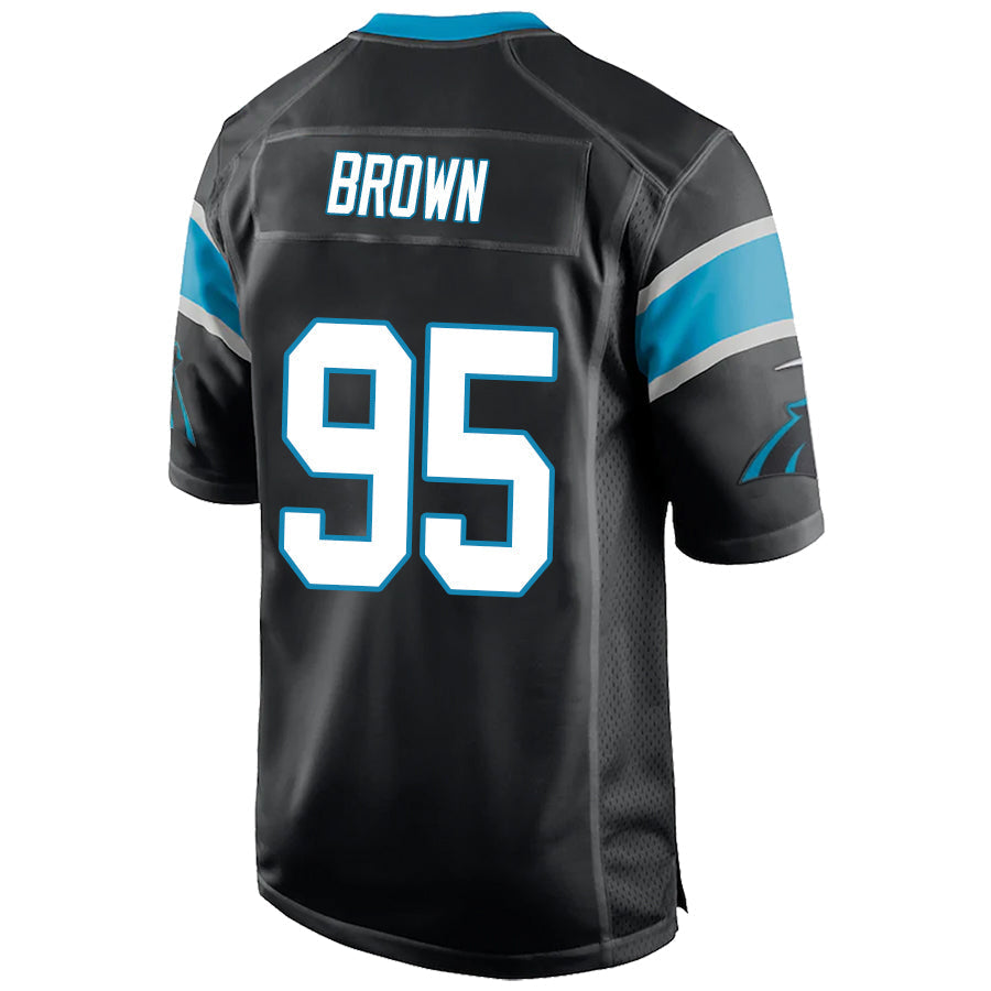 C.Panthers #95 Derrick Brown Black Stitched Player Game Football Jerseys football jersey product view 1
