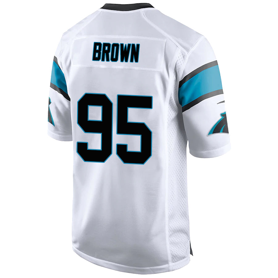 C.Panthers #95 Derrick Brown White Stitched Player Game Football Jerseys football jersey product view 1