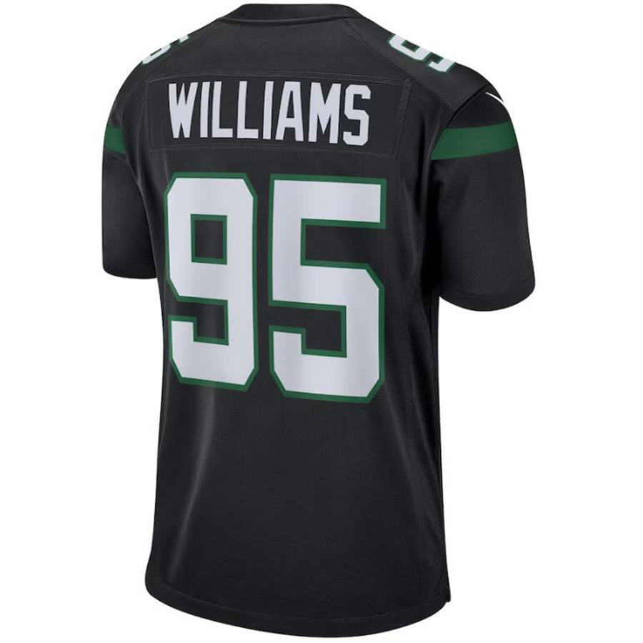 #95 Quinnen Williams Player NY.Jets Gotham Black Game Football Jerseys football jersey product view 1