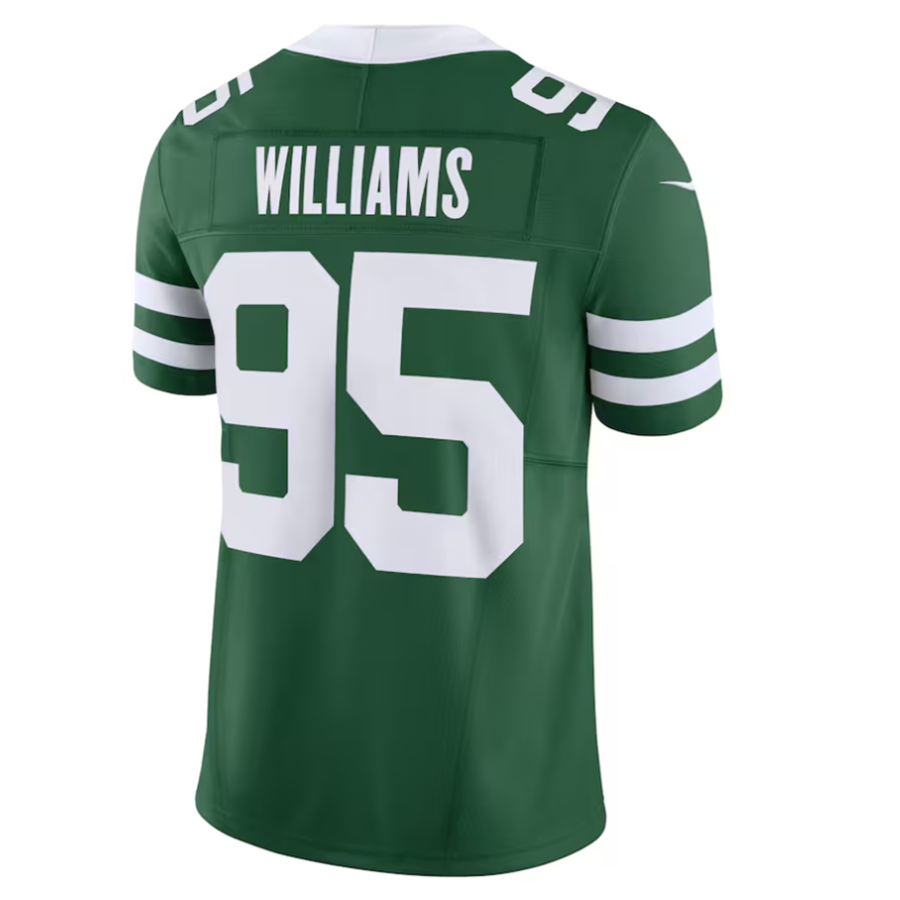 #95 Quinnen Williams Player NY.Jets Legacy Green Vapor F.U.S.E. Limited Football Jerseys football jersey product view 1