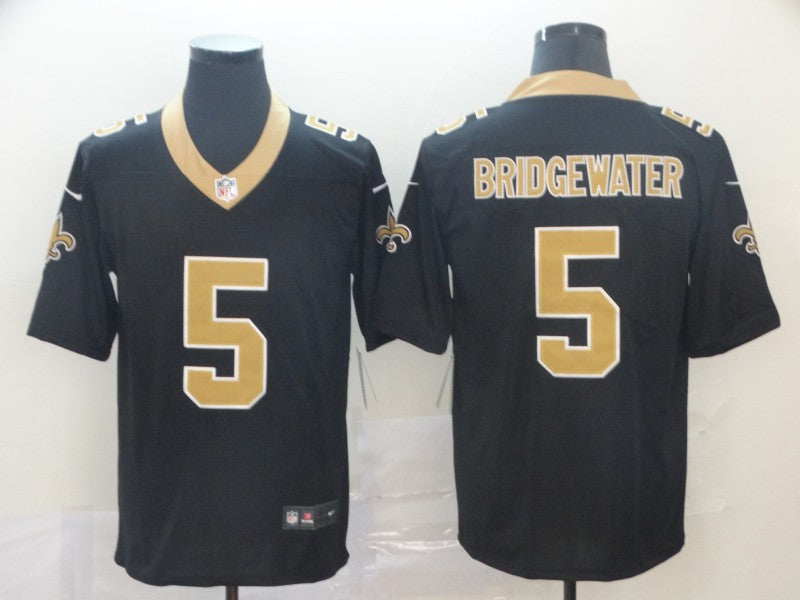 Men's New Orleans Saints Teddy Bridgewater #5 Black Game Jersey1 football jersey product view 1
