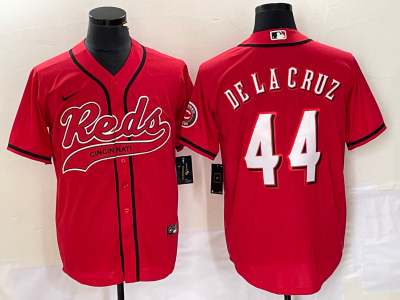 Men's Cincinnati Reds Elly De La Cruz #44 Red Replica Player Jersey Joint Edition baseball jersey product view 1