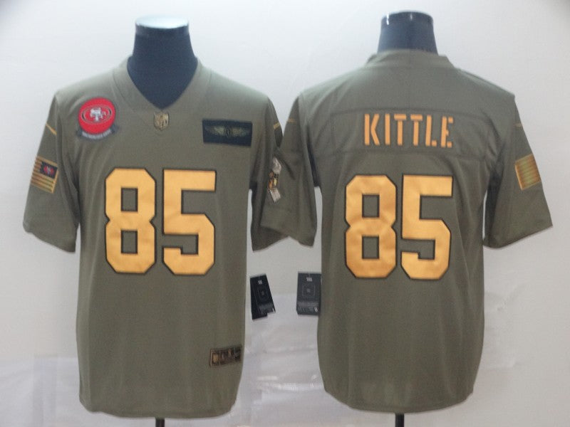 Men's San Francisco 49ers George Kittle #85 Brown Game Player Jersey1 football jersey product view 1