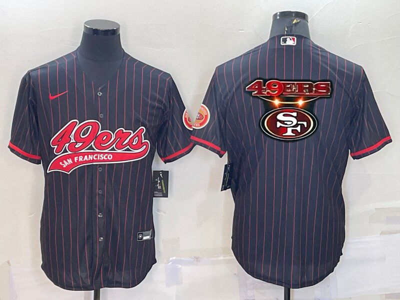 Men's San Francisco 49ers Black Game Player Jersey1 football jersey product view 1