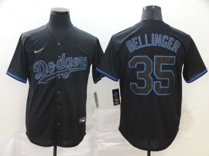 Men's Los Angeles Dodgers Cody Bellinger #35 Black Player Game Jersey1 baseball jersey product view 1