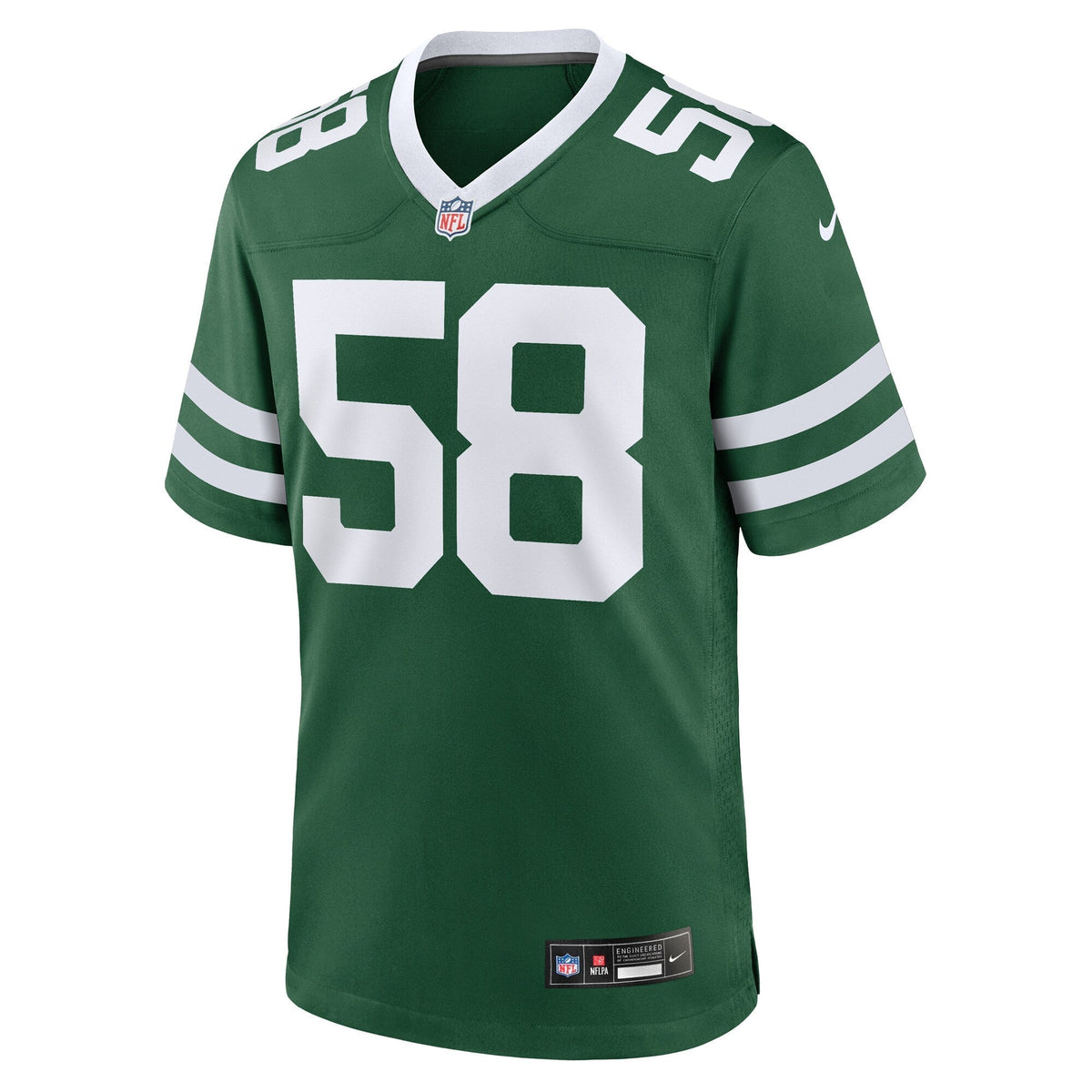 Eric Watts New York Jets Nike Team Game Jersey - Legacy Green football jersey product view 2