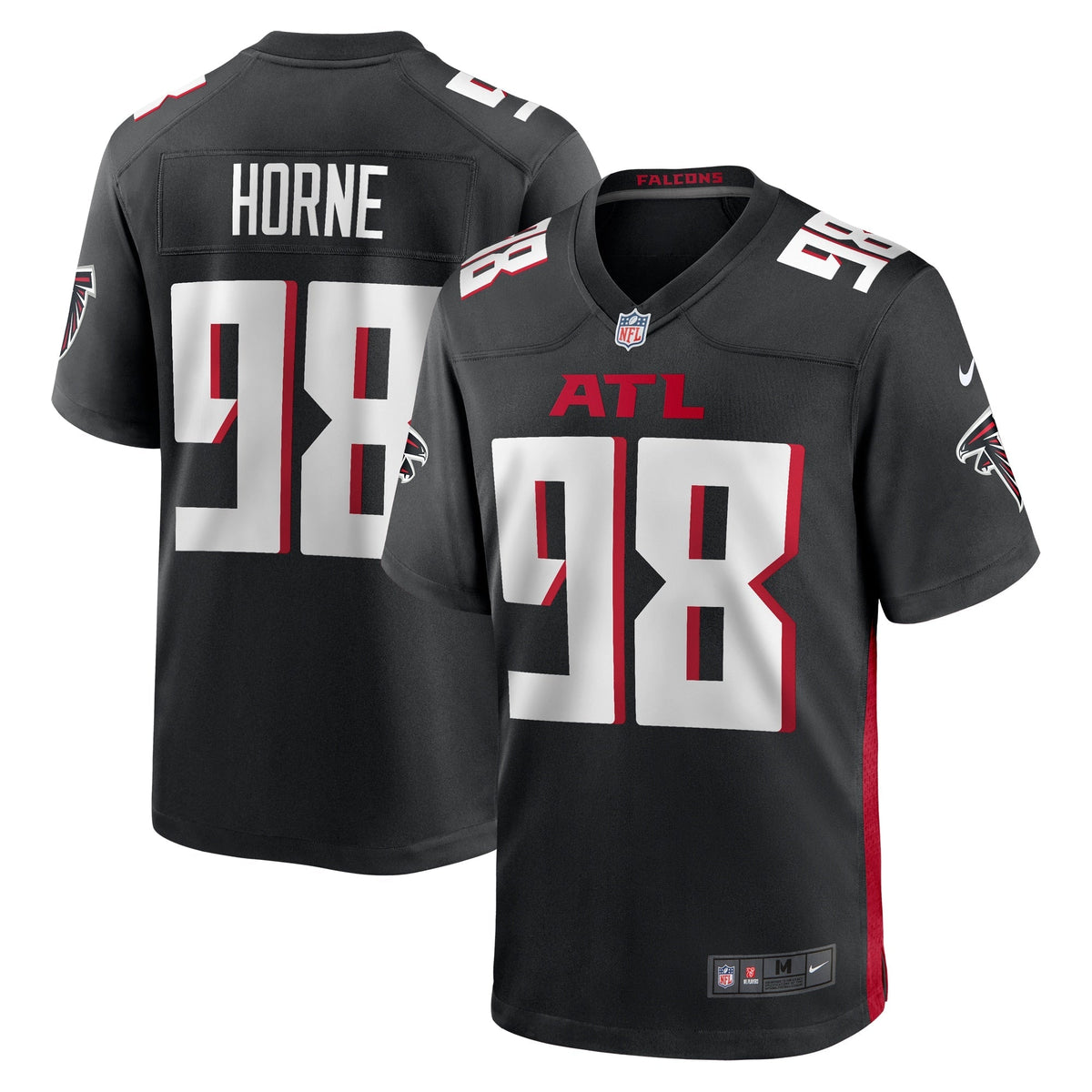 Timmy Horne Atlanta Falcons Nike Game Jersey - { Black football jersey product view 1