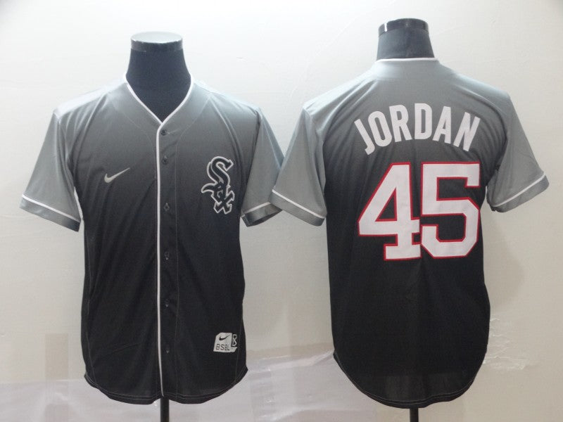 Men's Chicago White Sox Michael Jordan #45 Gray Fashion Stitched Jersey1 basketball jersey product view 1