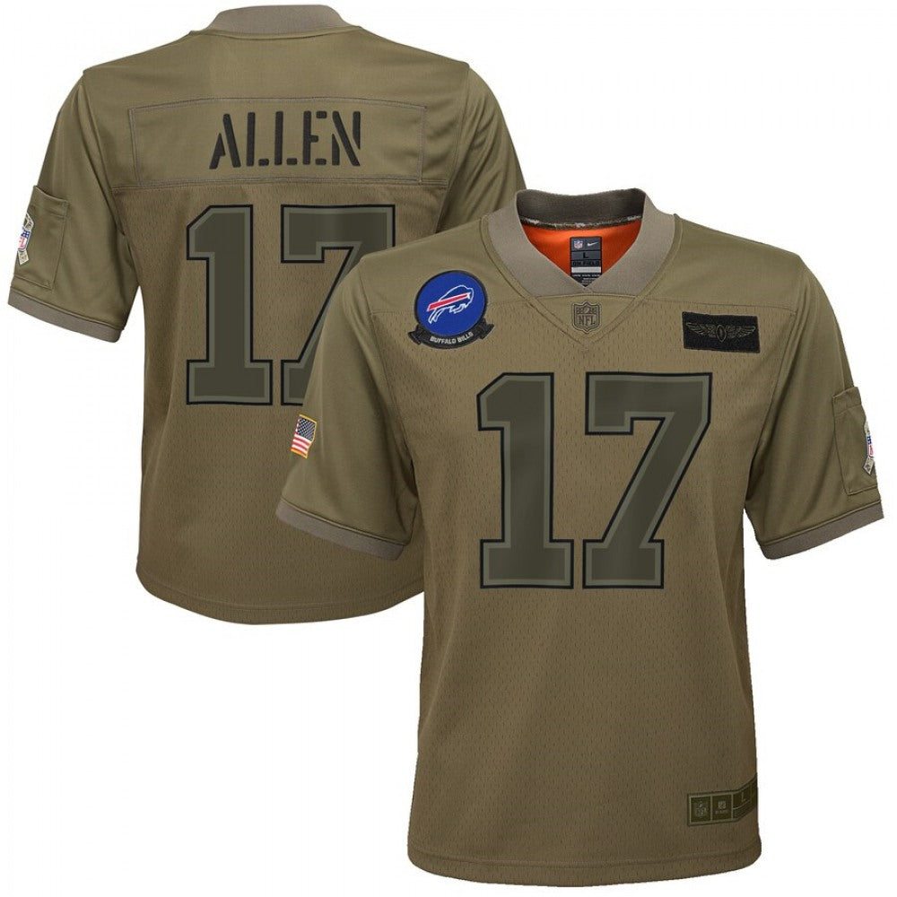 Youth Buffalo Bills #17 Josh Allen 2019 Camo Salute To Service Stitched NFL Jersey football jersey product view 1