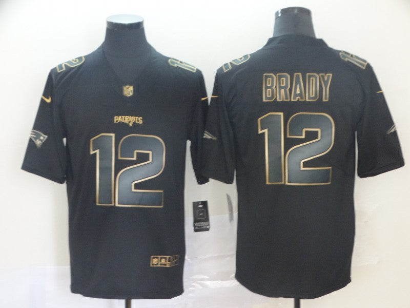Men's New England Patriots #12 Tom Brady Black Player Game Jersey1 football jersey product view 1